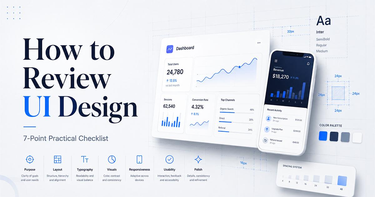 How to Review UI Design: 7-Point UI Checklist